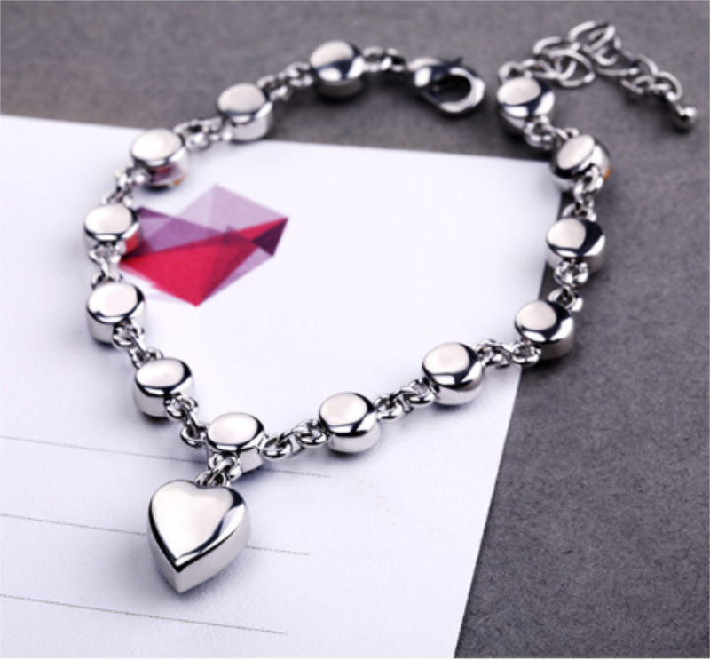 Classic ocean heart blue crystal bracelet for women