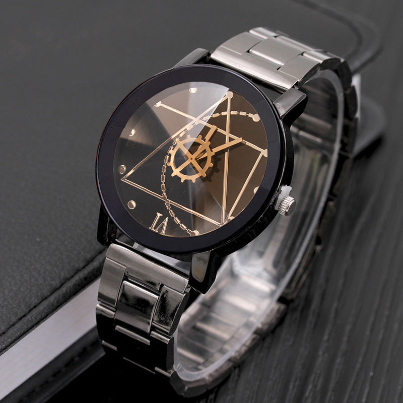 luxury stainless steel couple wristwatch fashion casual wristwatch
