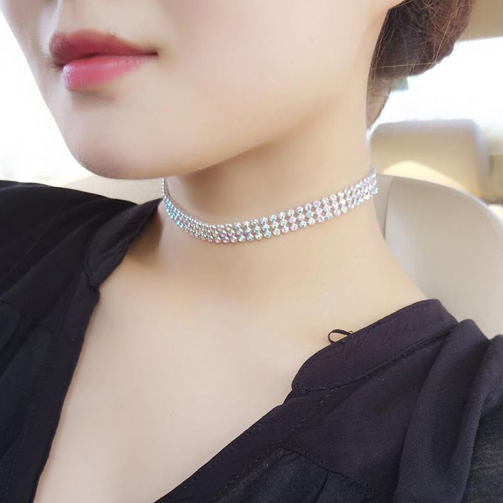 Crystal Rhinestone Choker Necklace