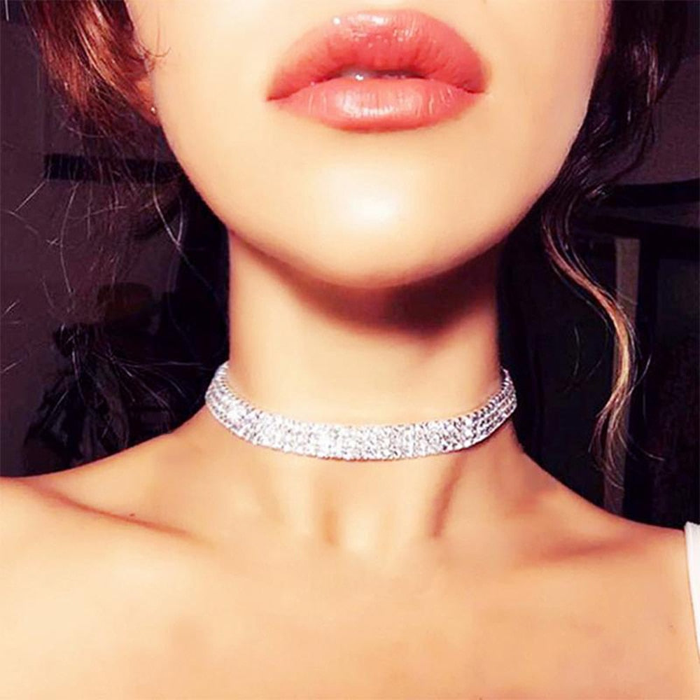 Crystal Rhinestone Choker Necklace