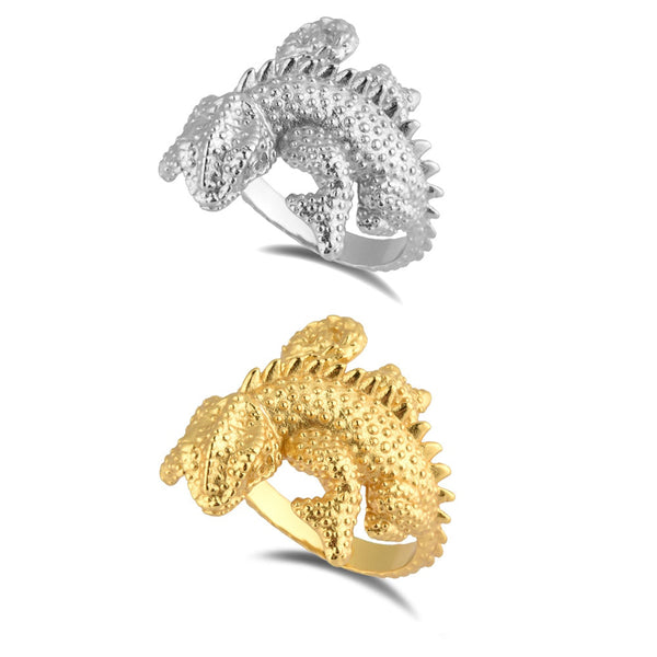 Anillos ajustables redimensionables gruesos de lagarto grande grande