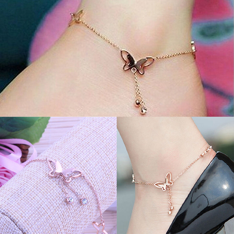 New Accessories butterfly anklet bracelet women