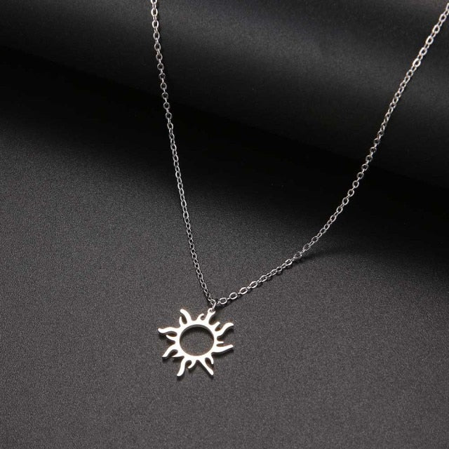 316L Stainless Steel  Plated Ethnic Sun Totem Pendent