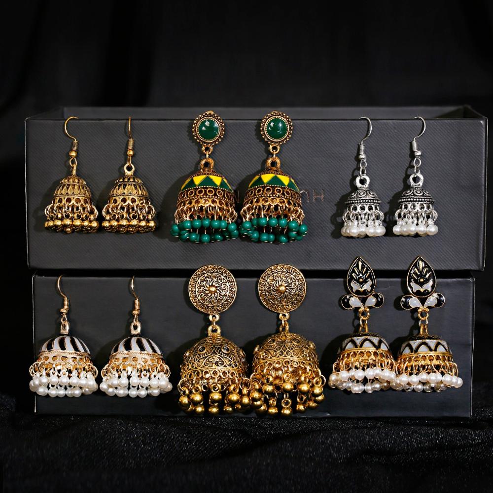 Piercing Indian Jewelry Jhumka Charms Earrings For Women