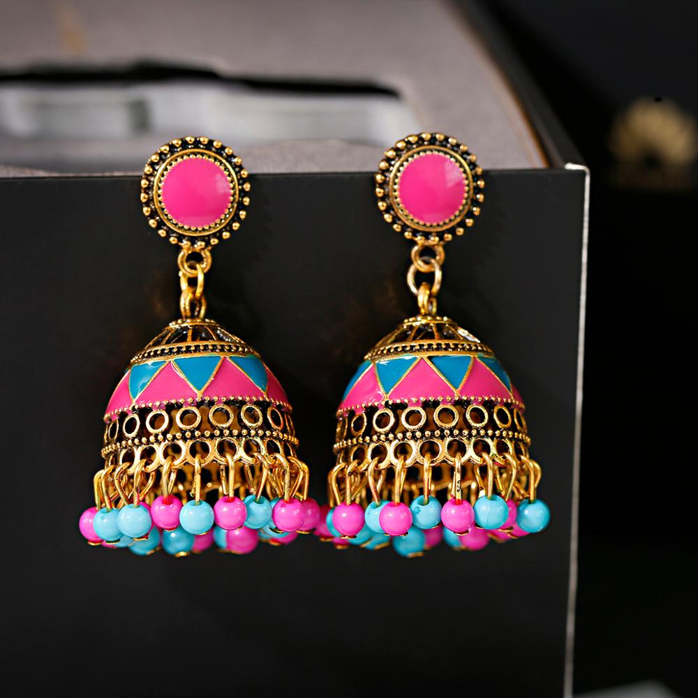 Piercing Indian Jewelry Jhumka Charms Earrings For Women