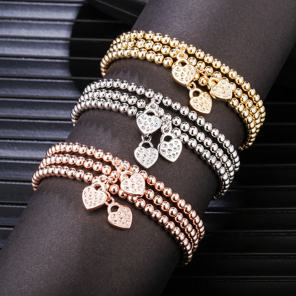 Women's Gold Color  Chain Charm Bracelet