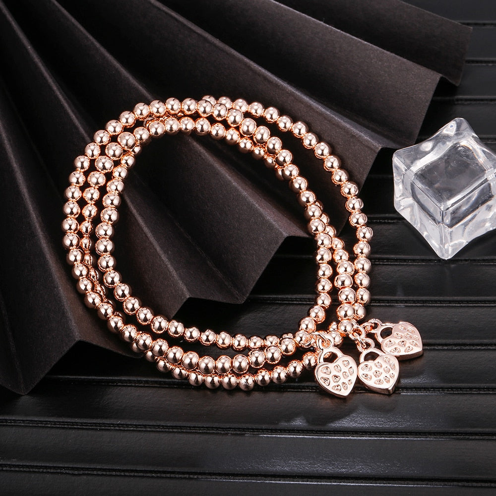 Women's Gold Color  Chain Charm Bracelet