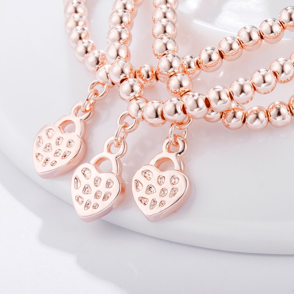 Women's Gold Color  Chain Charm Bracelet
