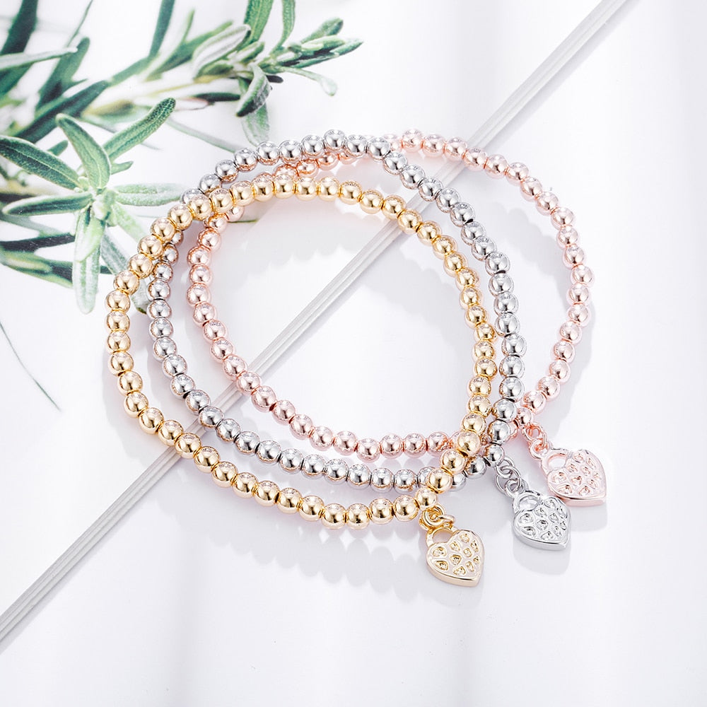Women's Gold Color  Chain Charm Bracelet
