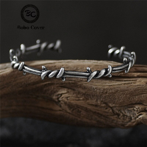 Vintage Branches Leaves Titanium Steel Bangles