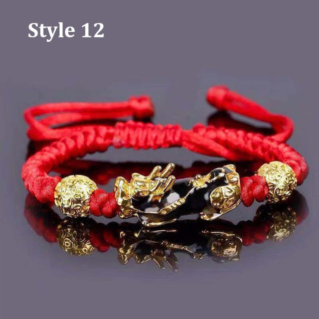 Feng Shui Obsidian Stone Beads Bracelet