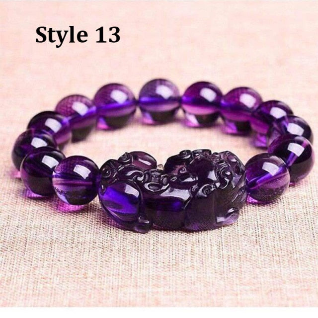 Feng Shui Obsidian Stone Beads Bracelet