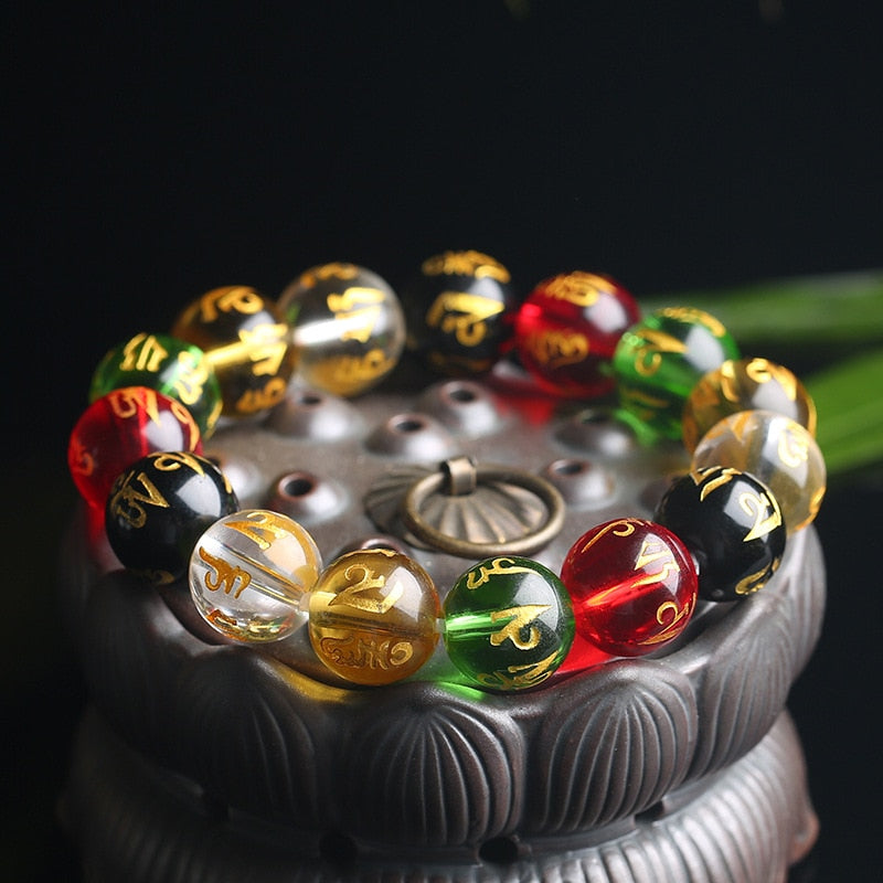 Feng Shui Obsidian Stone Beads Bracelet