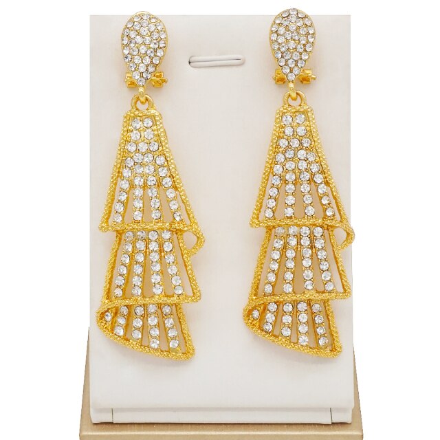 women necklace bridal jewelry sets stone pendant EARRING SETS
