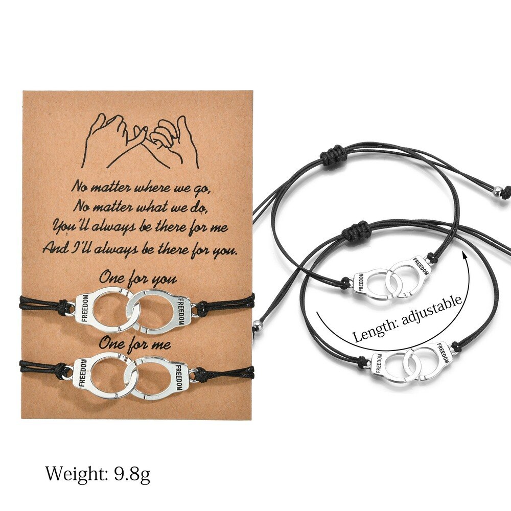 Vintage Silver Color Friendship Forever Charm Bracelets