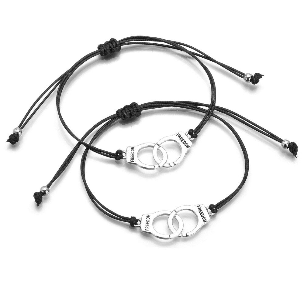 Vintage Silver Color Friendship Forever Charm Bracelets