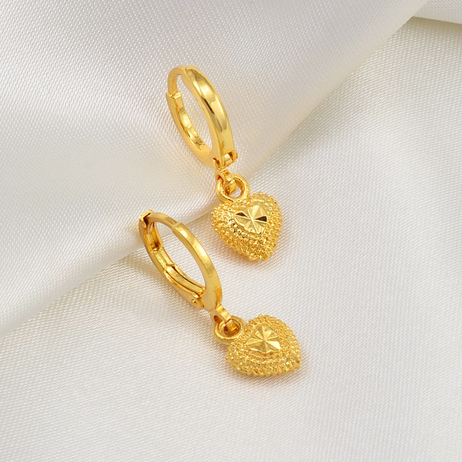 Mini Small Size Heart Stud Earrings Women