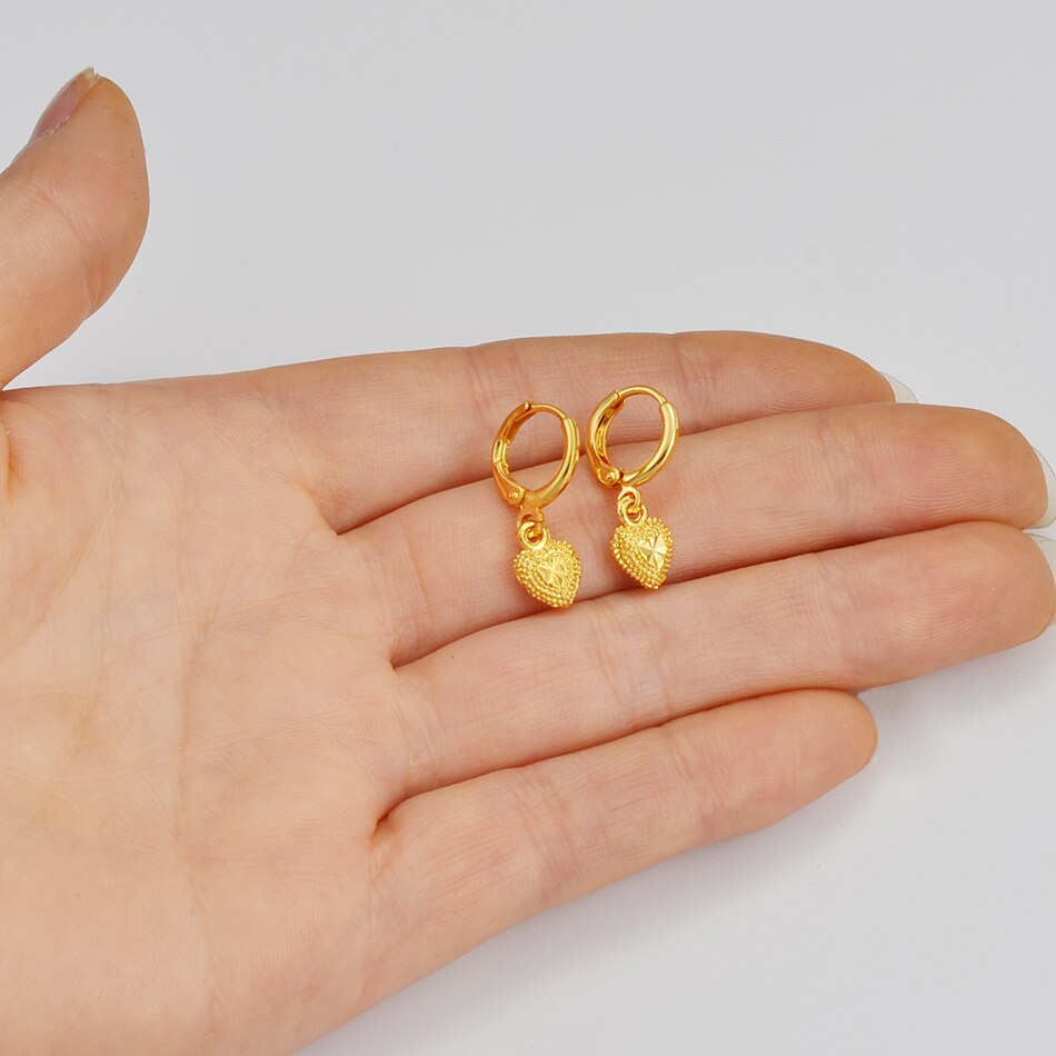 Mini Small Size Heart Stud Earrings Women