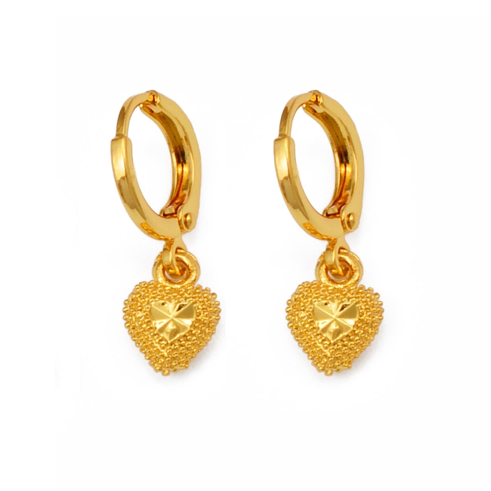 Mini Small Size Heart Stud Earrings Women