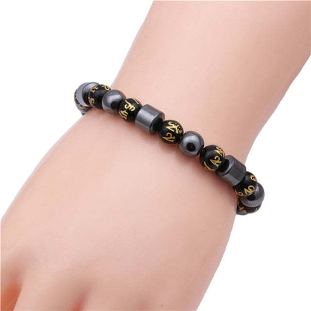 Hot Magnetic Tiger Eye Hematite Stone Bead Couple Bracelet
