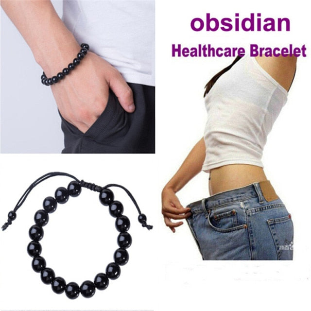 Hot Magnetic Tiger Eye Hematite Stone Bead Couple Bracelet