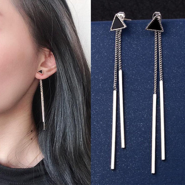 Pendientes triangulares dulces para mujer