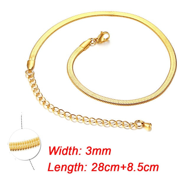 Charm Women Snake Chain Choker Necklace