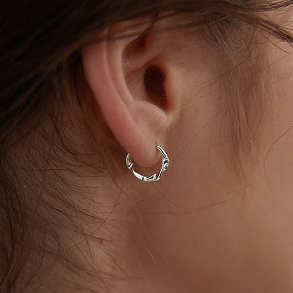 European Small Mobius Ring Stud Earrings