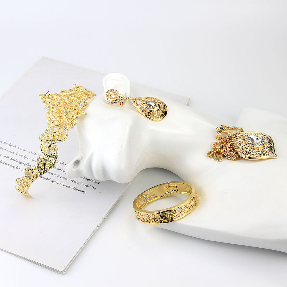 Gold Color Moroccan Wedding Jewelry Sets