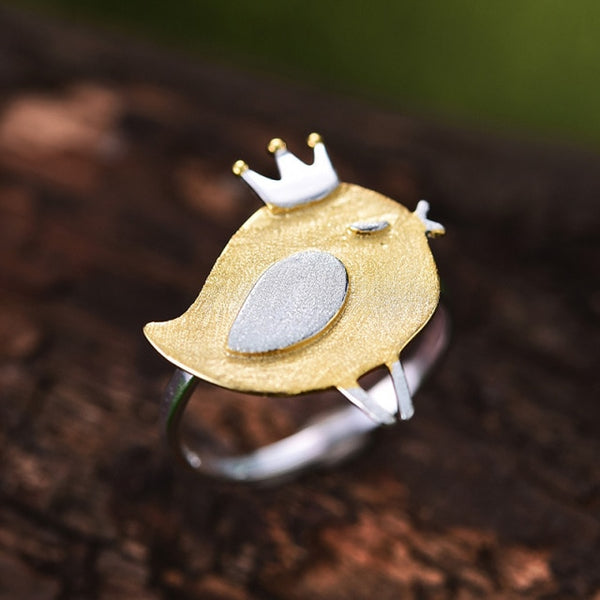 925 Sterling Silver  Lovely Princess Bird Rings for Women