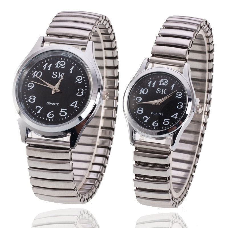 Couple Flexible Stretch Band Quartz Watches