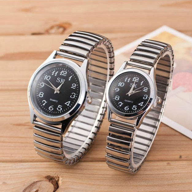 Couple Flexible Stretch Band Quartz Watches