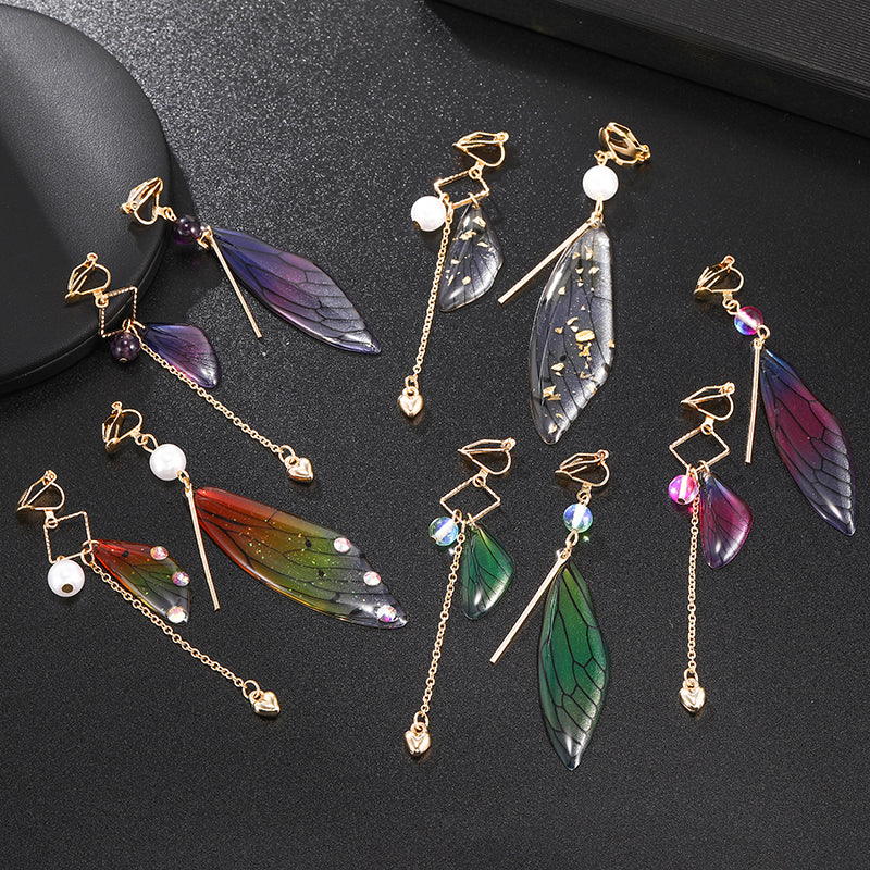 Korea Style Asymmetrical Fresh Enamel  Earrings