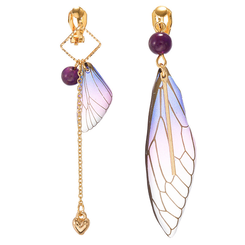 Korea Style Asymmetrical Fresh Enamel  Earrings