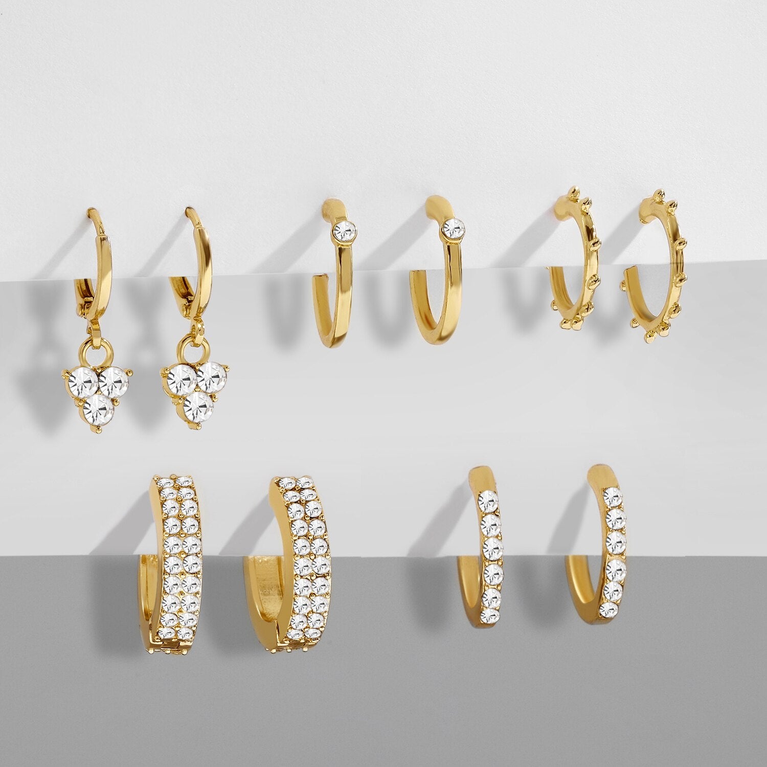 New Color CZ Zircon Gold Earrings