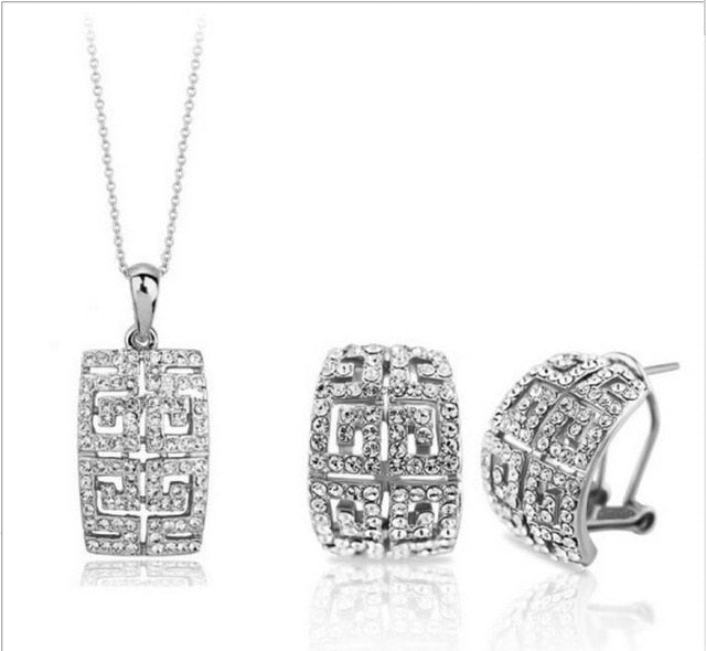 New Design Hot Sale gold-color Austria Crystal Jewelry Set