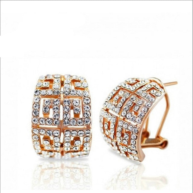 New Design Hot Sale gold-color Austria Crystal Jewelry Set