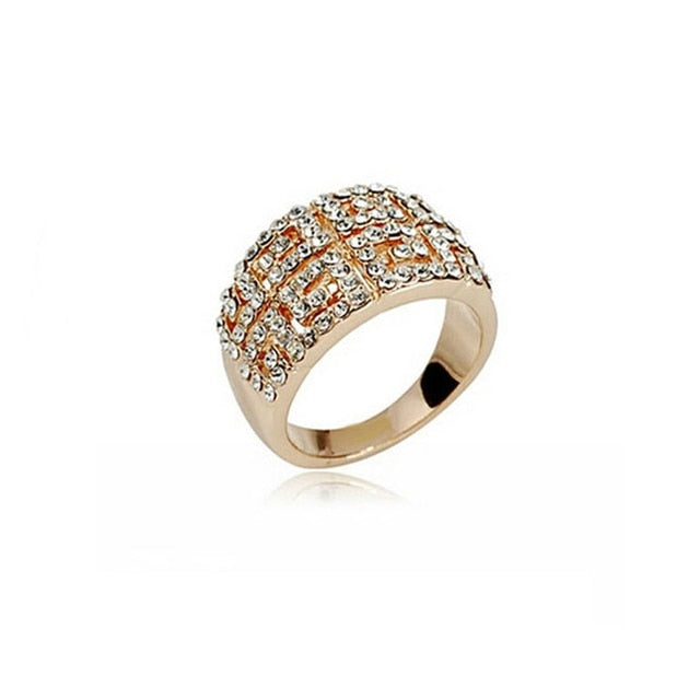 New Design Hot Sale gold-color Austria Crystal Jewelry Set