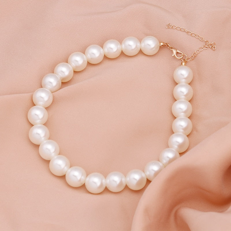 Fresh Style Small Ball Simulated Pearl Necklaces