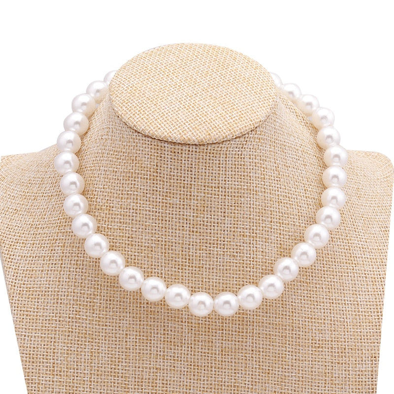 Fresh Style Small Ball Simulated Pearl Necklaces