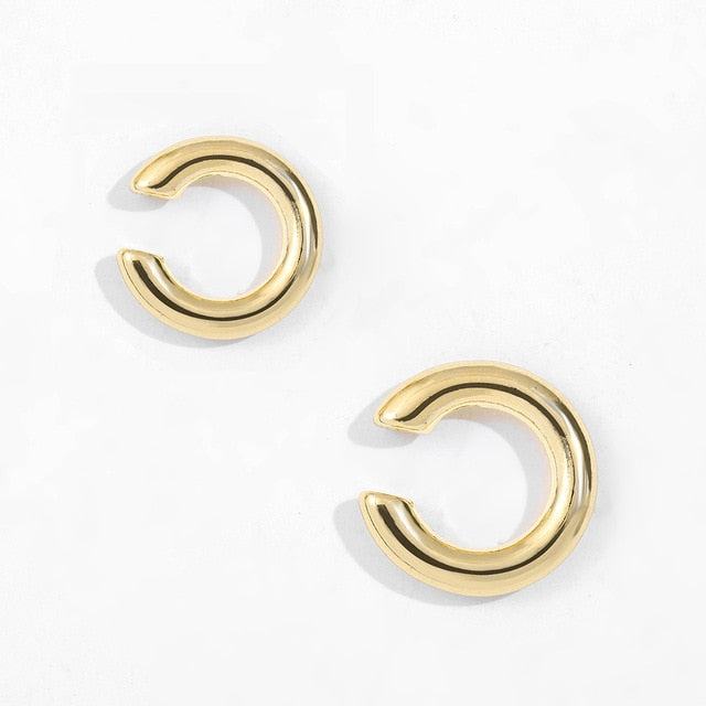 Trendy Pearl Clip on Earrings Earcuffs