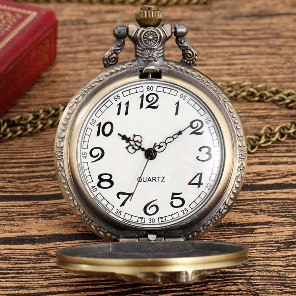 Bronze Napoleon Bonaparte Horse Knight Design Antique Quartz Pocket Watch