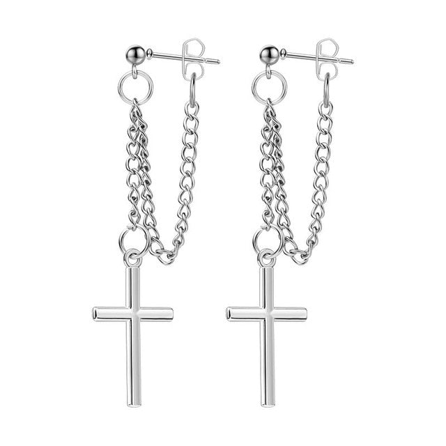 Women Vintage Roman Numeral Crystal Small Earing