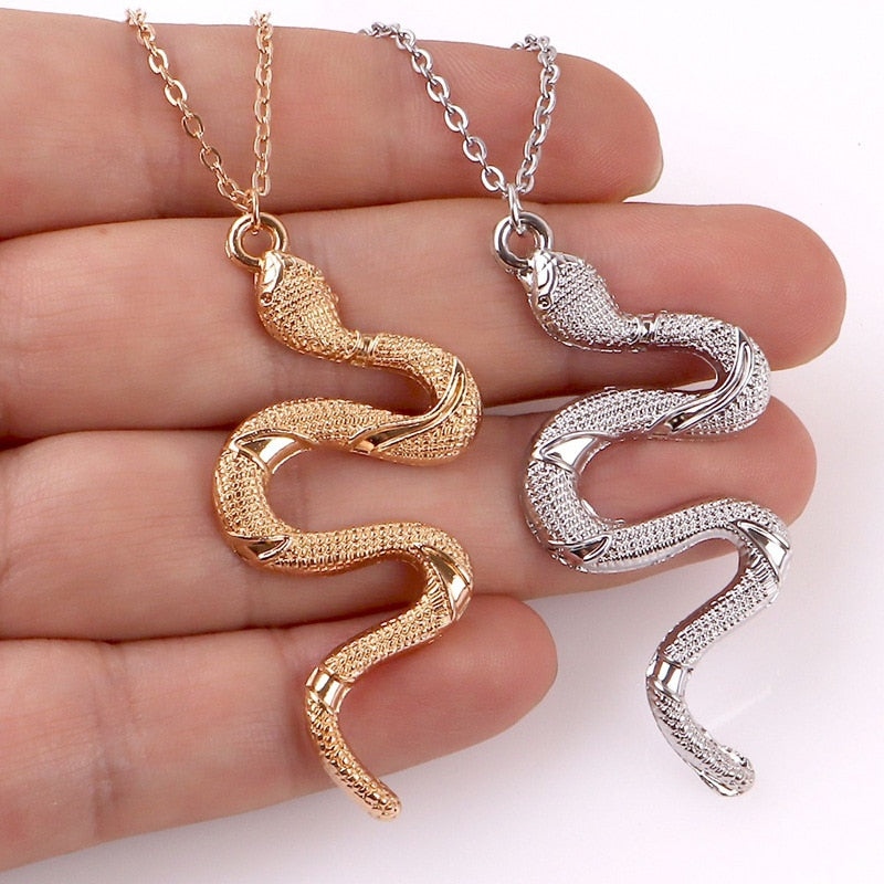 punk Snake Pendant Necklace