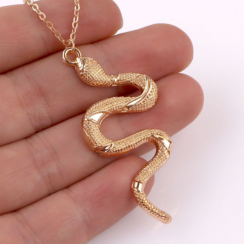 punk Snake Pendant Necklace