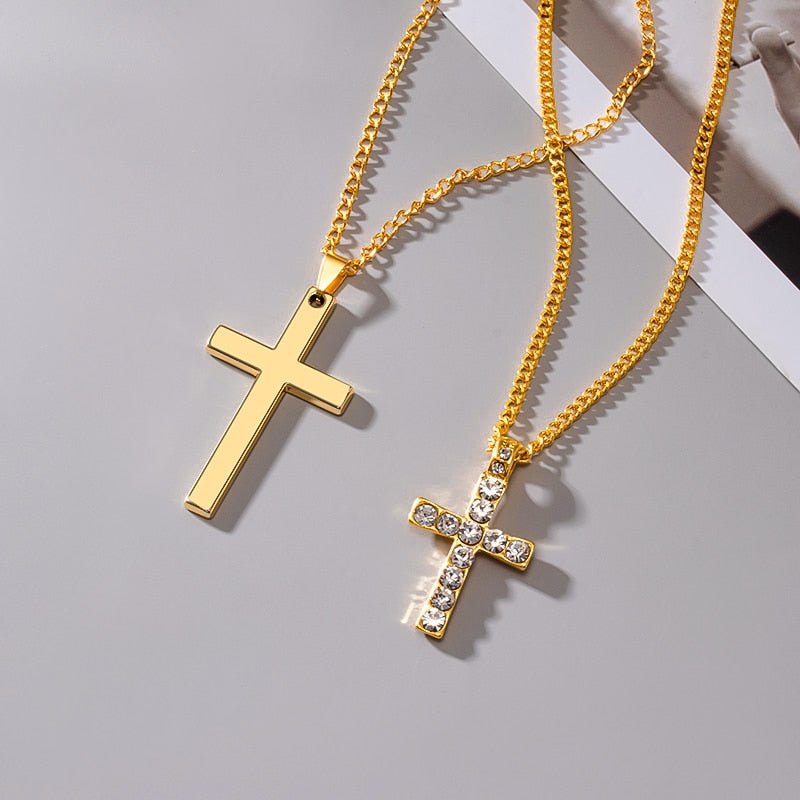Vintage Gothic Pendants Cross Necklace