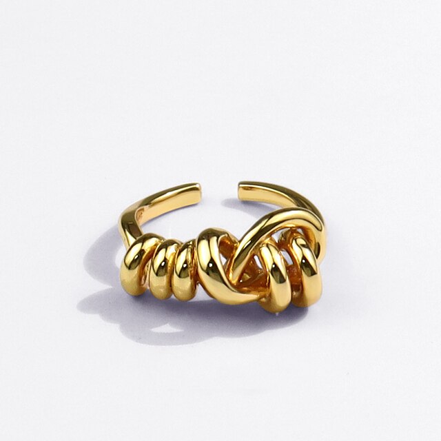 925 Sterling Silver interwave Ring Classic Round Finger Ring