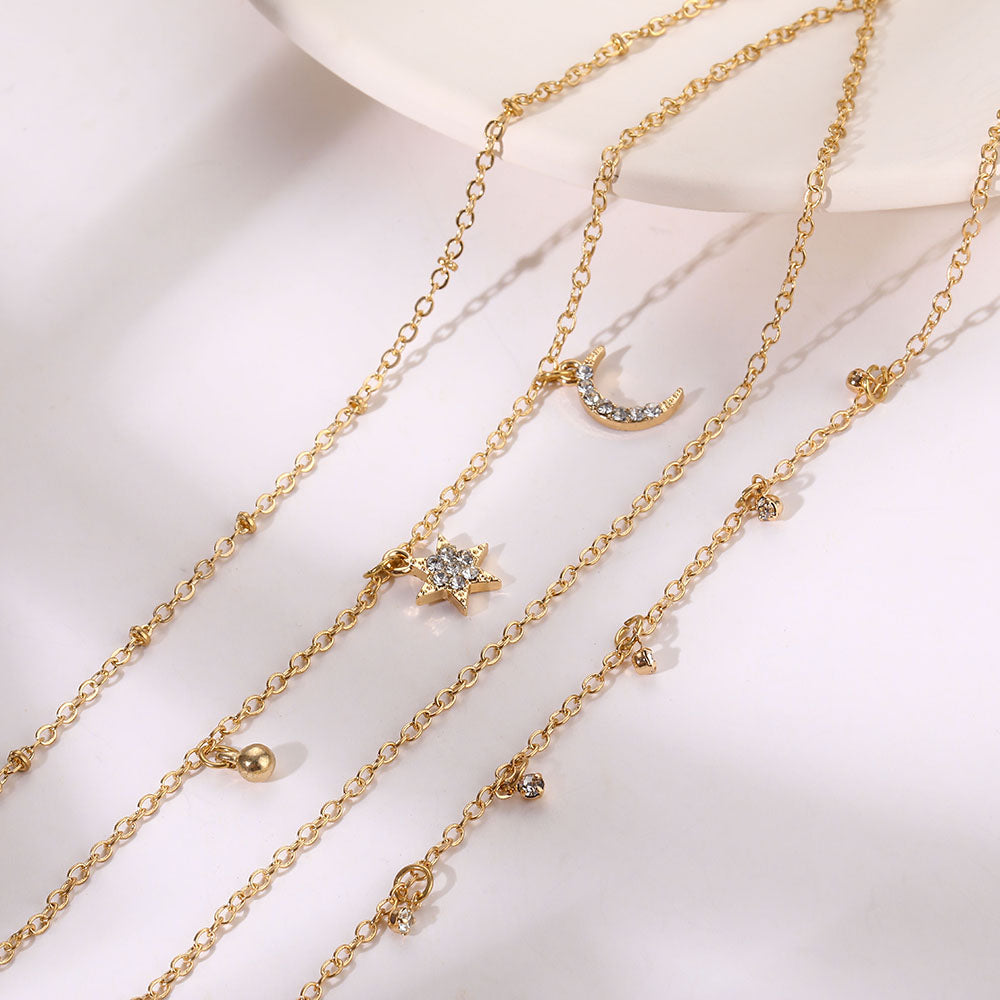 Gold Ankle Chains Female Simple Crystal Anklets