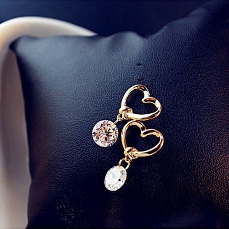 Trendy Round Simple Crystal Dangle Earrings
