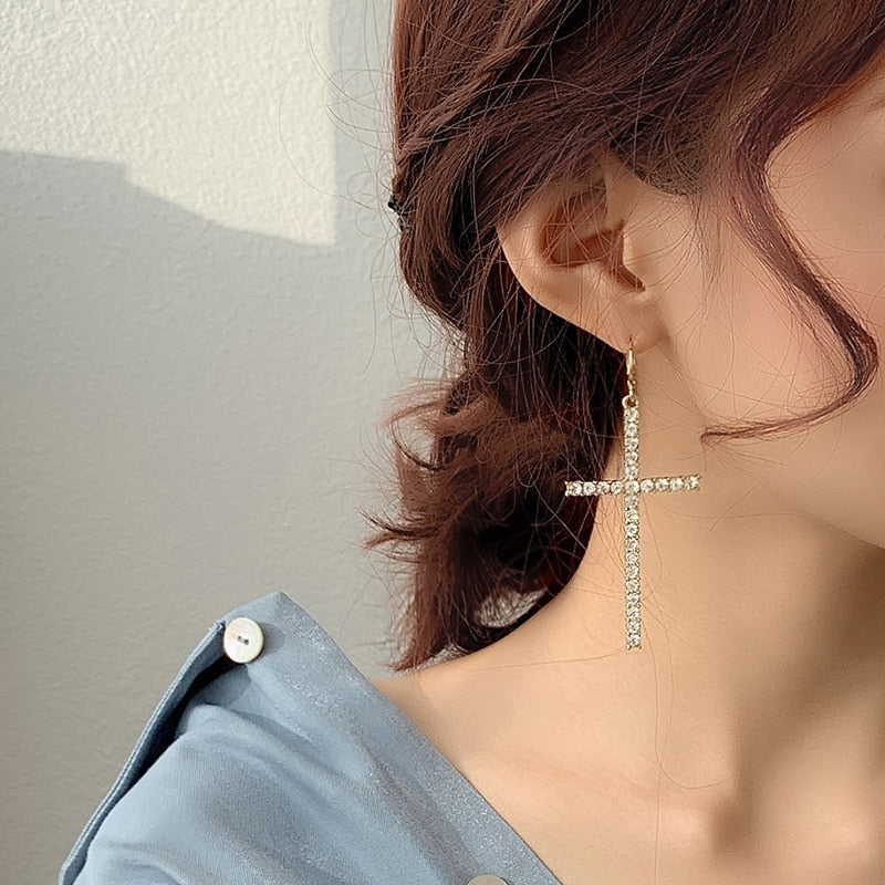 Trendy Minimalist Zircon Drop Earrings for Women
